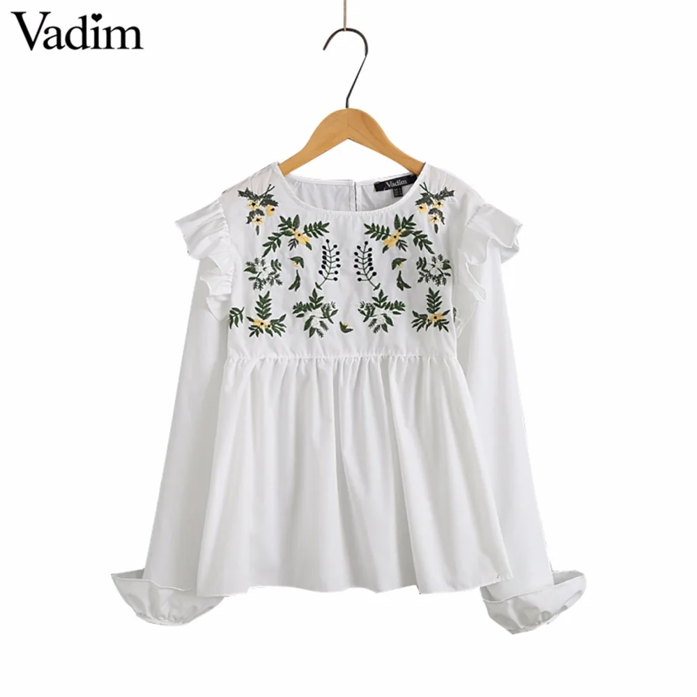 Женская блузка белая с длинным рукавом и кнопками сзади LT1595|blusas fashion|white blousewhite blouse