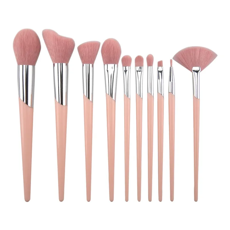 10pcs High Quality Makeup Brush Professional Suit Liquid Foundation Eye Shadow Eyeliner Tool Classic | Красота и здоровье