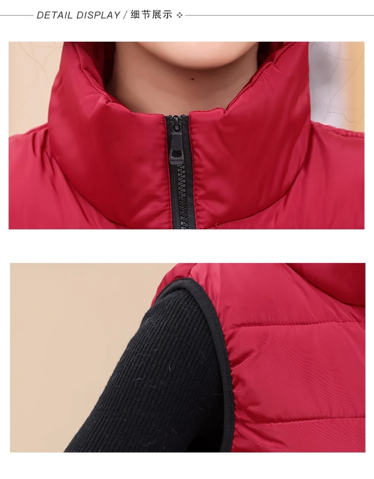 Chaquetas Invierno Mujer Middle-aged Elderly Down Cotton Vest Large Size Mother Clothing Chalecos Para 2018 New LZ822 | Женская одежда