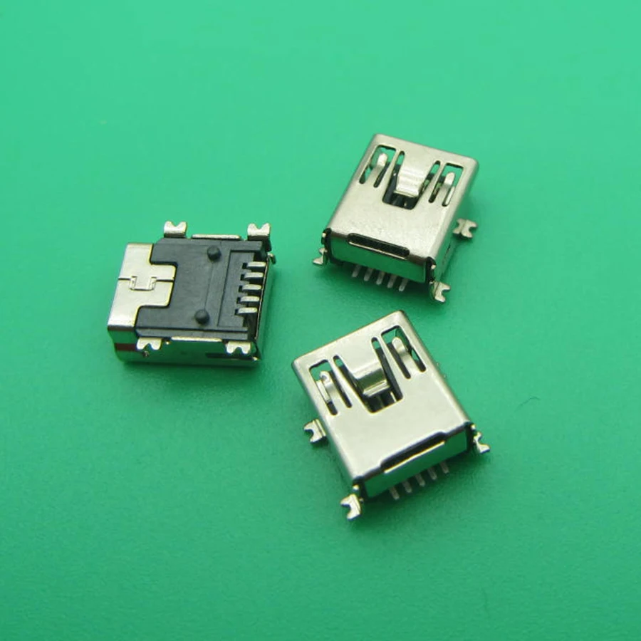 50pcs for Mini USB Type B Female Port 5-Pin 180 Degree SMD SMT PCB Jack Socket | Компьютеры и офис