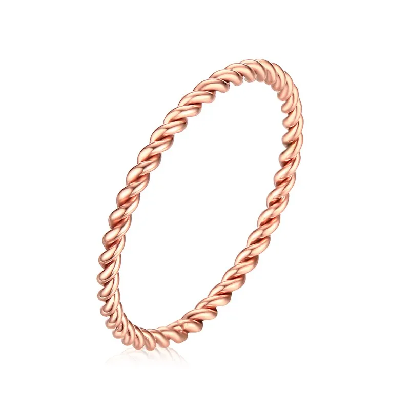 Trendy female Rings Wedding Thin Twisted Stainless Steel Alliance For Women Jewelry Gifts | Украшения и аксессуары