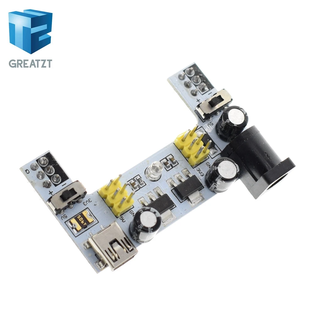 1 шт./лот MB102 Solderless Макет Питание модуля 3.3 В или 5 В