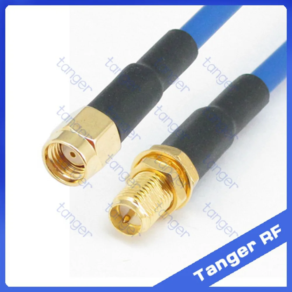 Tanger RP SMA мужской женский прямой разъем с RG402 RG141 RG 402 коаксиальный Джемпер синий