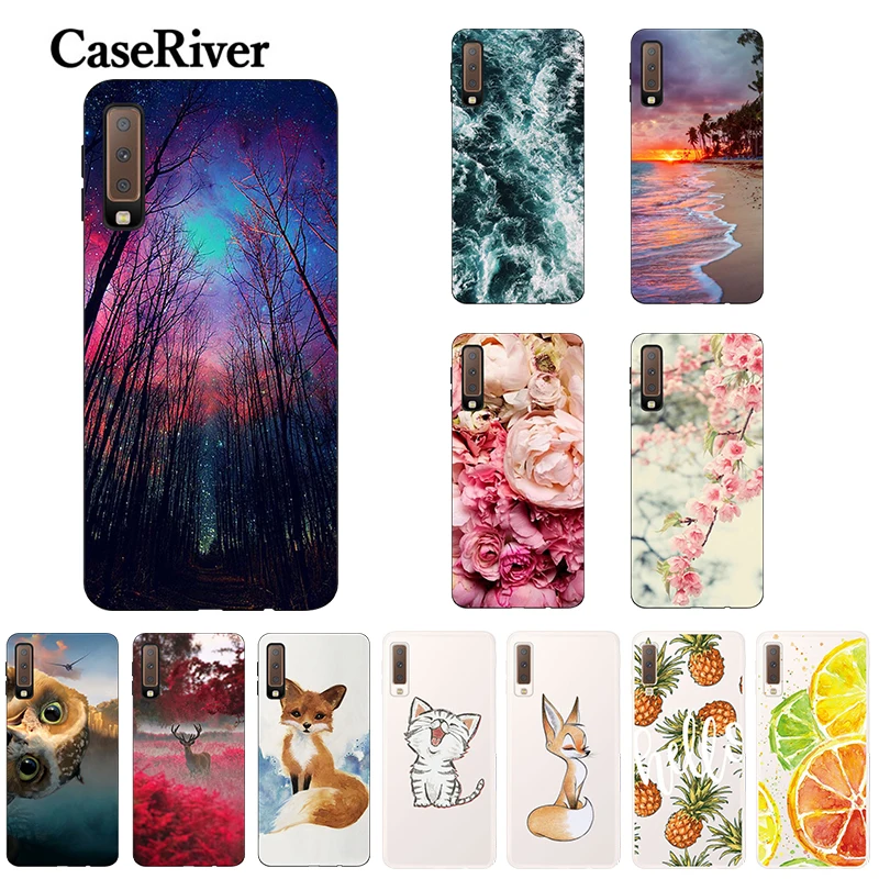 CaseRiver для Samsung A7 2018 чехол силиконовый защитный бампер задняя крышка Funda A 7 |