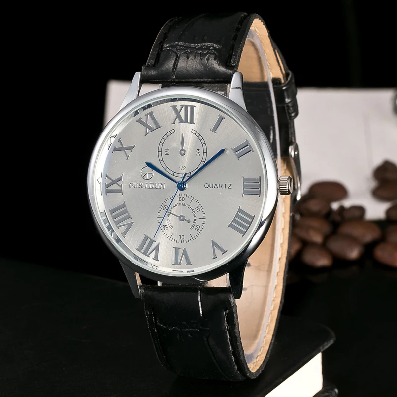 2017 Бизнес Мужские часы римские весы повседневные спортивные наручные Ретро