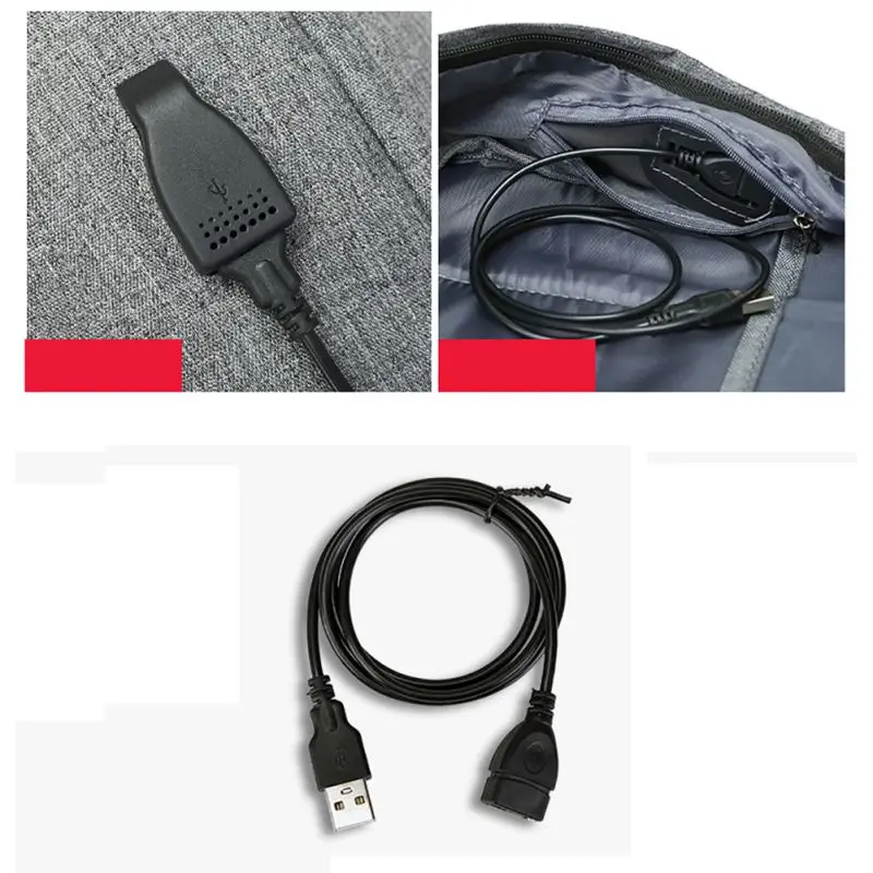 Многофункциональный рюкзак сумка USB для мужчин повседневной носки Оксфорд холст