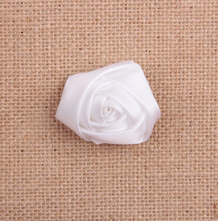 

Nishine 120pcs/lot 2" Chic Silk Satin Rose Flower For Women Girl Headband Hair Clip Fashion DIY Headwear Hair Accessories