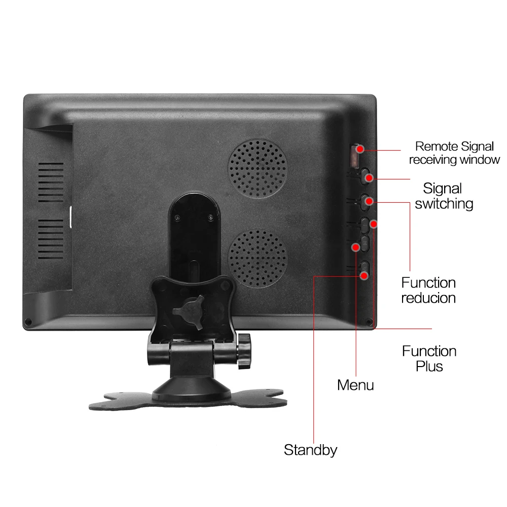 SRJTEK 10 1 &quotHD LCD 1280*800 автомобильный компьютер ТВ дисплей сенсорный экран HDMI