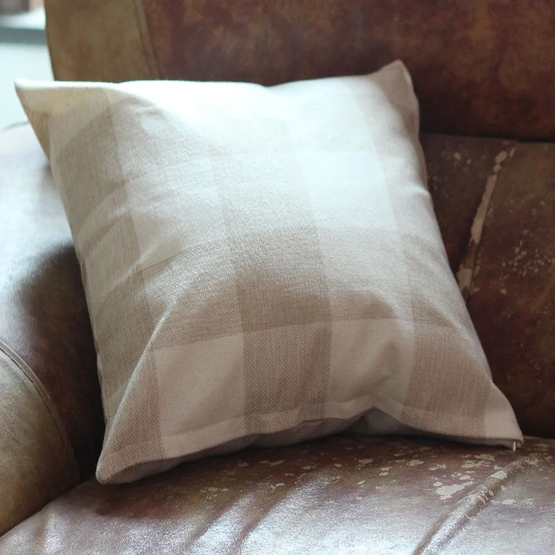 Plaid Decorate Pillow Cushion Cover Linen ecorative Pillows Home Decor Almofadas Decorativas Capa De Almofada Para Sofa | Дом и сад