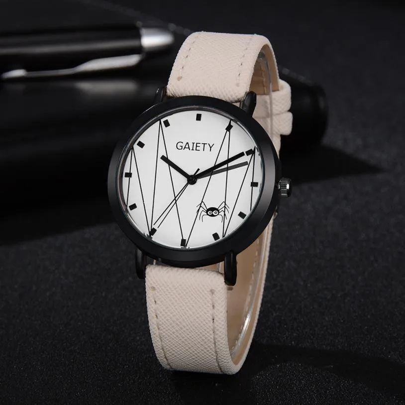 

TZ#501 Women Leather Band Analog Quartz Round Wrist Watch Watches