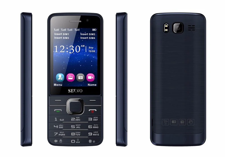 Русская Иврит Клавиатура Servo V9500 Quad SIM карты 2,8 дюймов GSM HD Мобильный телефон GPRS Bluetooth Вибрация MP4 MP3