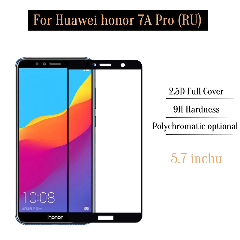 2pcs 9H Full Tempered Glass For Huawei Honor 7A 7C Pro Russian Version Cover Protective Film Screen Protector | Мобильные телефоны