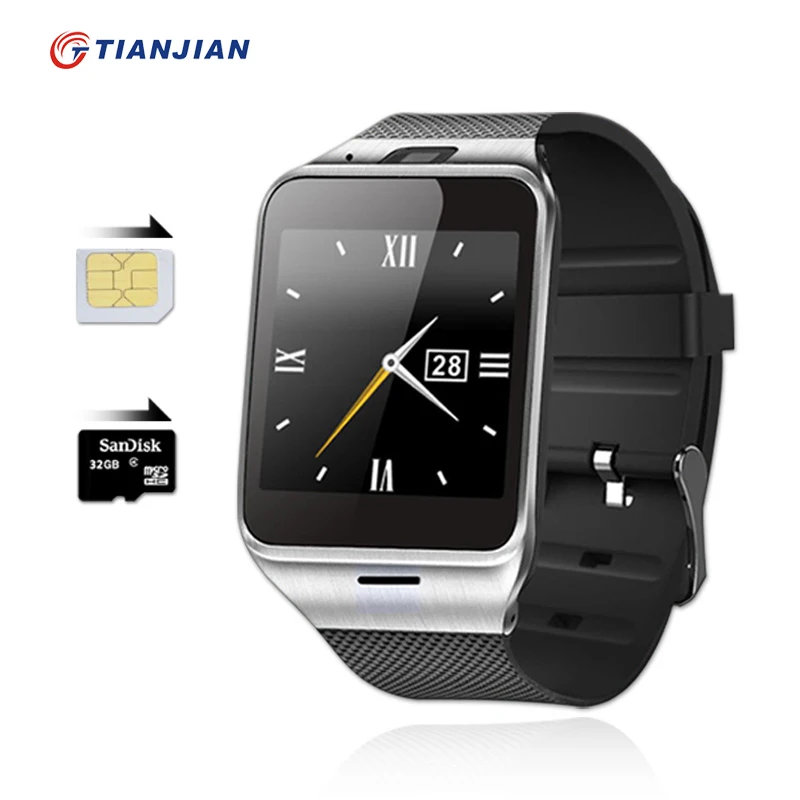 Смарт-часы gv18 Android Bluetooth Умные часы Спорт Шагомер Камера Фитнес браслет Сенсорный