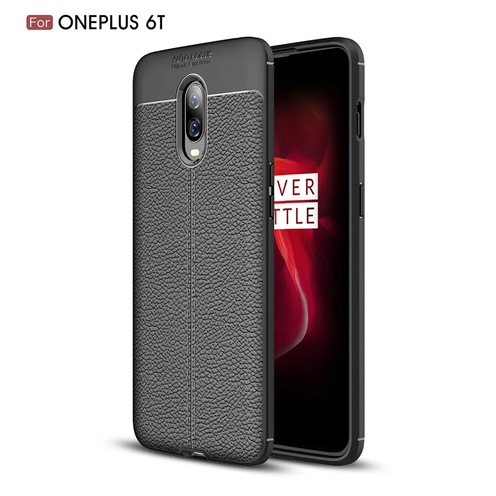 Оригинальный мягкий чехол из ТПУ One Plus 6 т силиконовый Oneplus T Кожаный с узором plus Т |