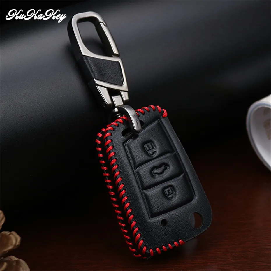 Чехол для автомобильного ключа VW Golf Bora Jetta POLO GOLF Passat Skoda Octavia A5 A7 Fabia SEAT Ibiza Leon