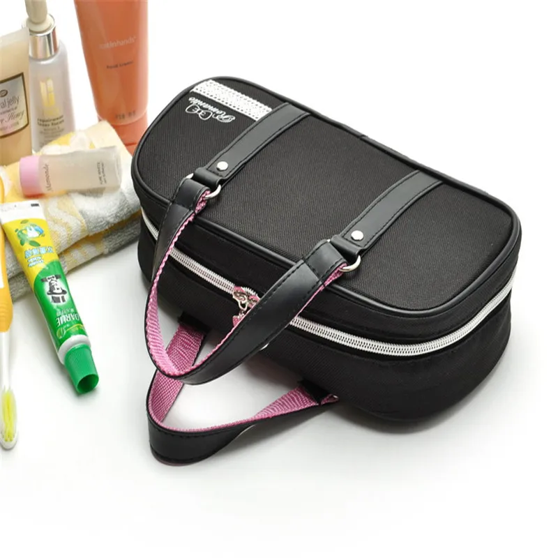 Модная черная косметичка Сумка для хранения путешествий водонепроницаемая