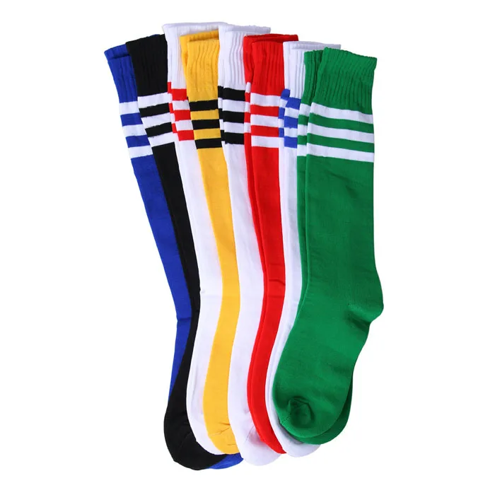 Длинные носки унисекс для мужчин и женщин зимние в полоску из хлопка спандекса 8