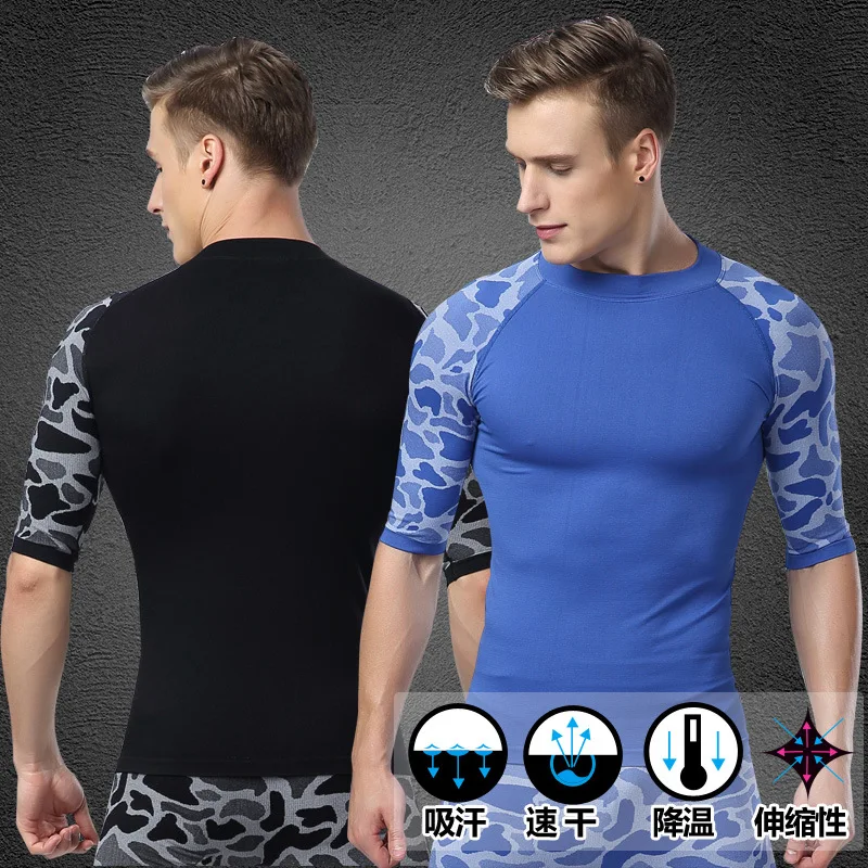 Для мужчин быстросохнущая спортивная одежда Спортивная футболка для тренировок