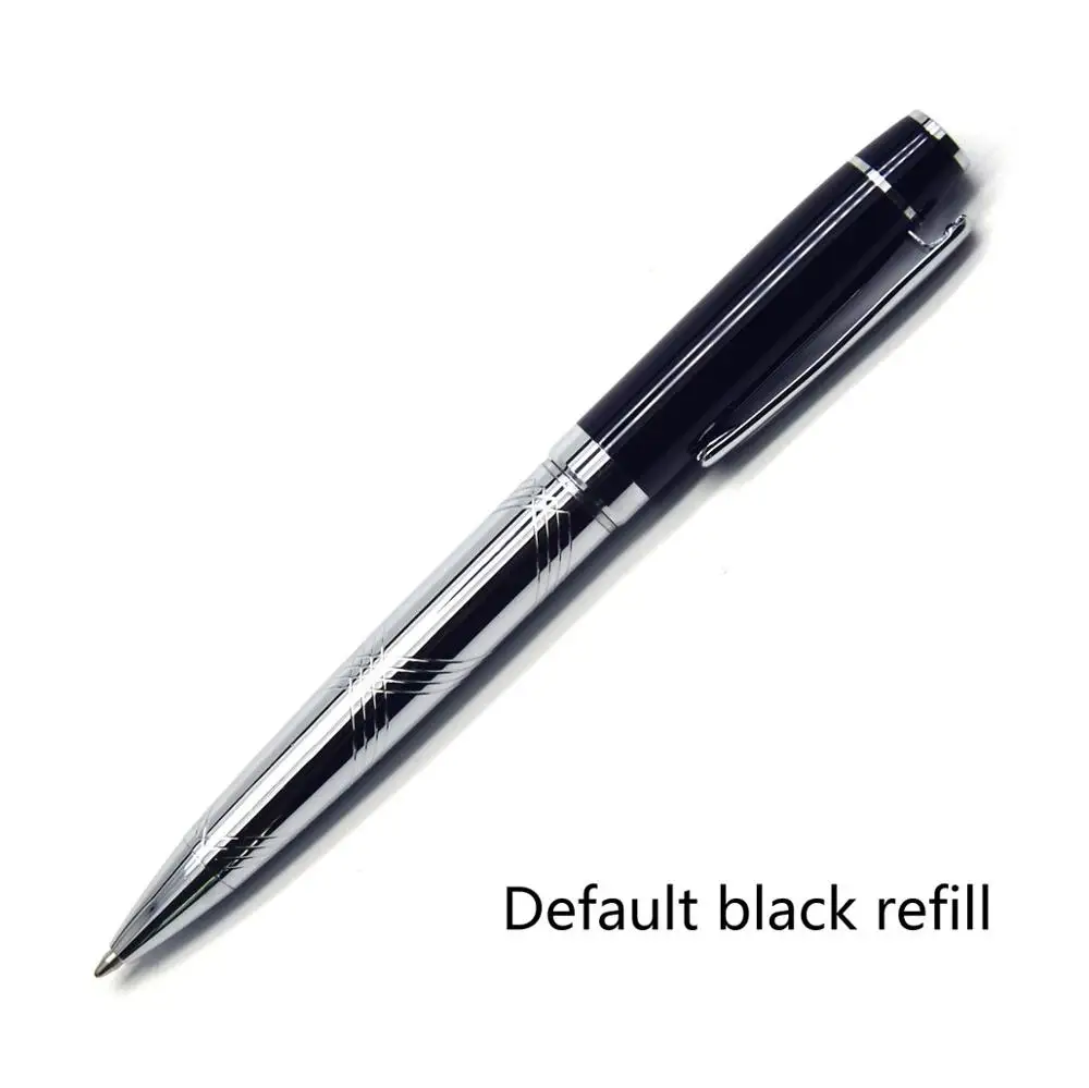 Pen - Black ink CCCAGYA A002 резная металлическая шариковая ручка. Карандаши для учебы, офиса, школы, студентов, подарочные ручки и бизнес-принадлежности для отелей - Цвет: Pen - Black ink