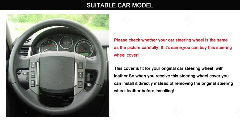 MEWANT для Land Rover старая Range Rover Sport 2005 2006 2007 2008 черного цвета из натуральной кожи чехол рулевого колеса автомобиля аксессуары Запчасти