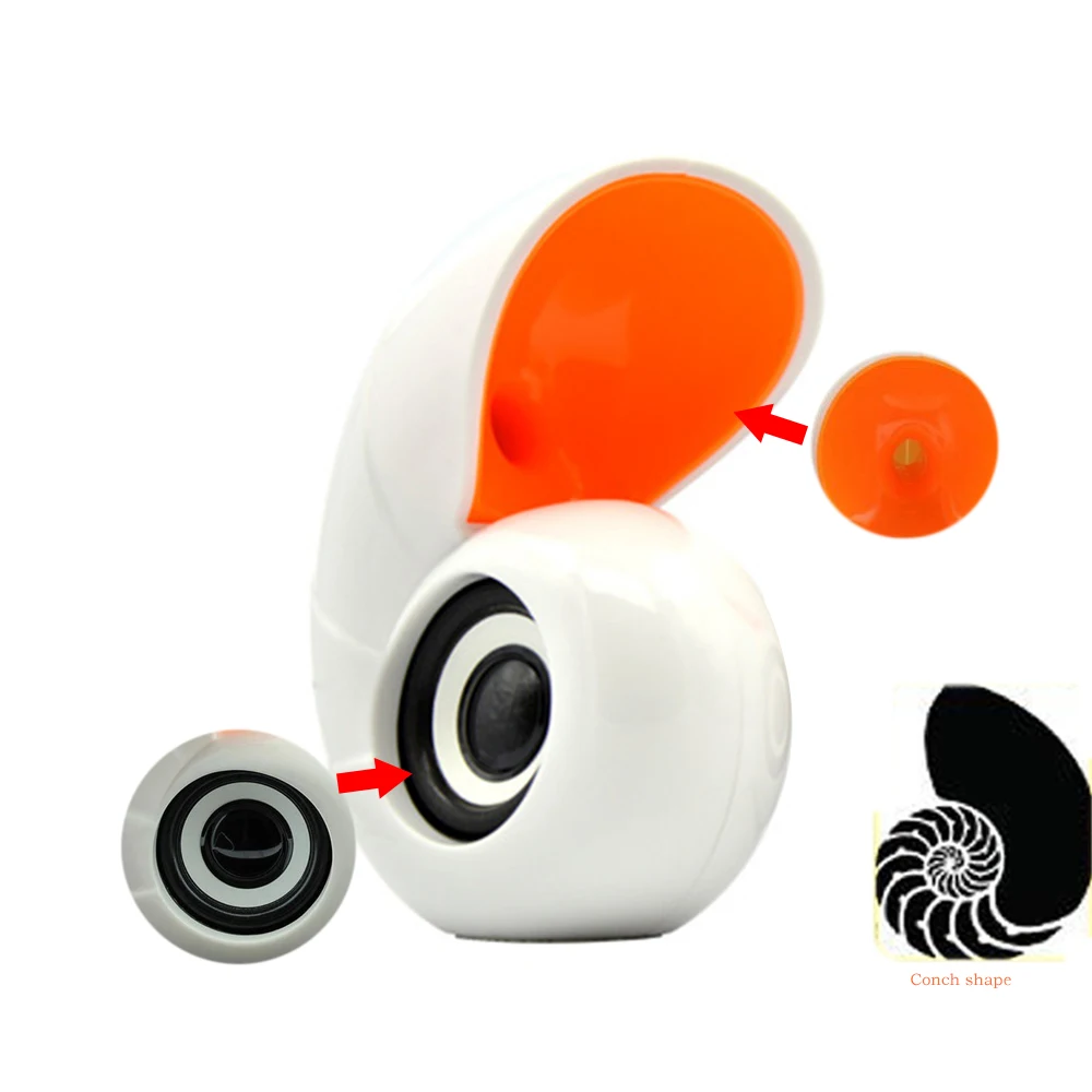 Новое прибытие довольно Раковины Форма Динамик Портативный Колонки мини громко