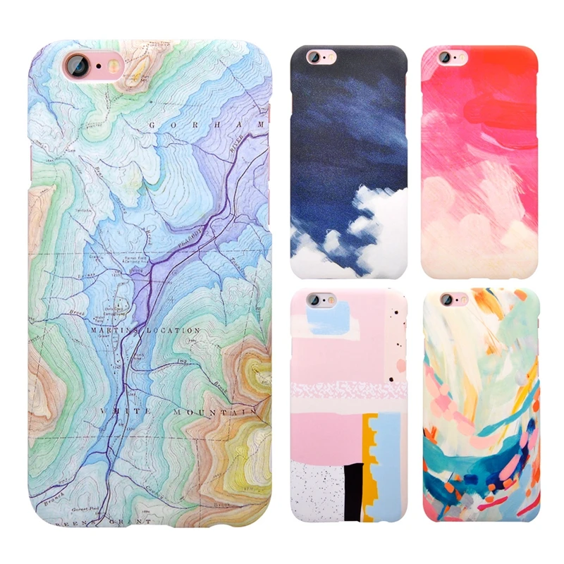 Roybens Высокое качество модные Мрамор Телефонные Чехлы для iPhone 6 S Plus Географические