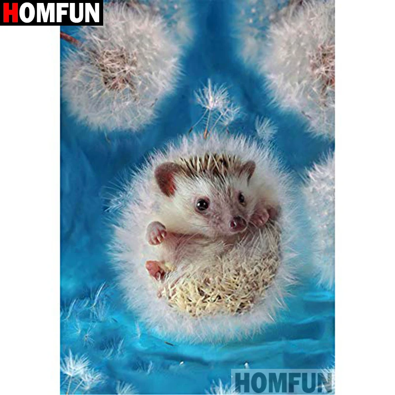 Алмазная 5D Вышивка HOMFUN Ежик картина с полными квадратными/круглыми стразами
