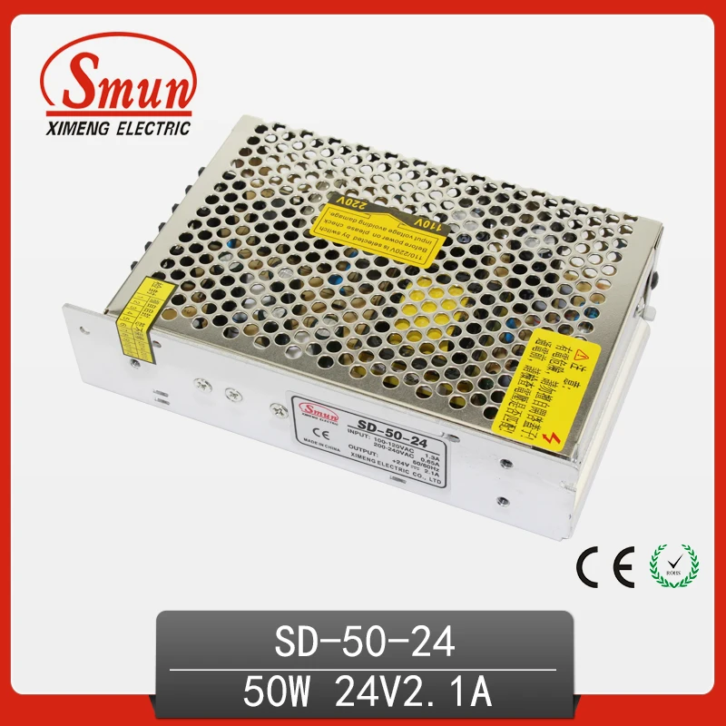 SMUN внутренняя установка SD 50B 24 50 Вт 24VDC к 2.1A изолированный DC импульсный источник