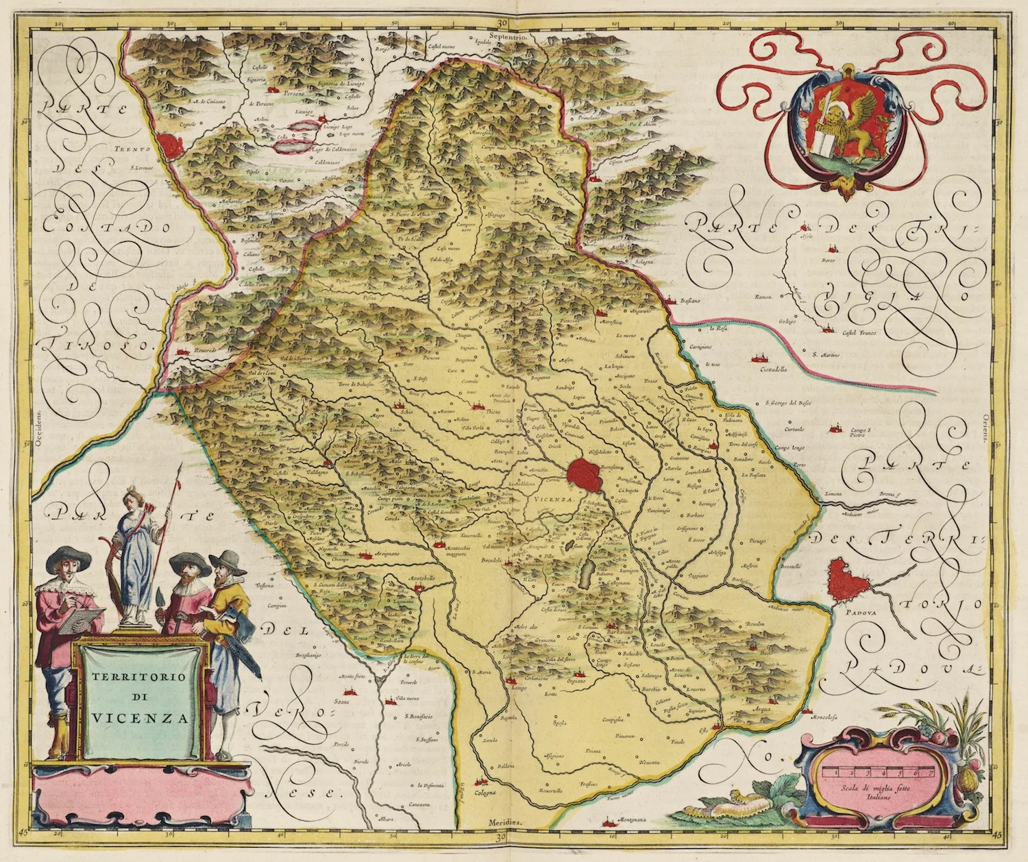 Винтаж Карта мира Плакат Italien (1863) классический холст картины настенные плакаты