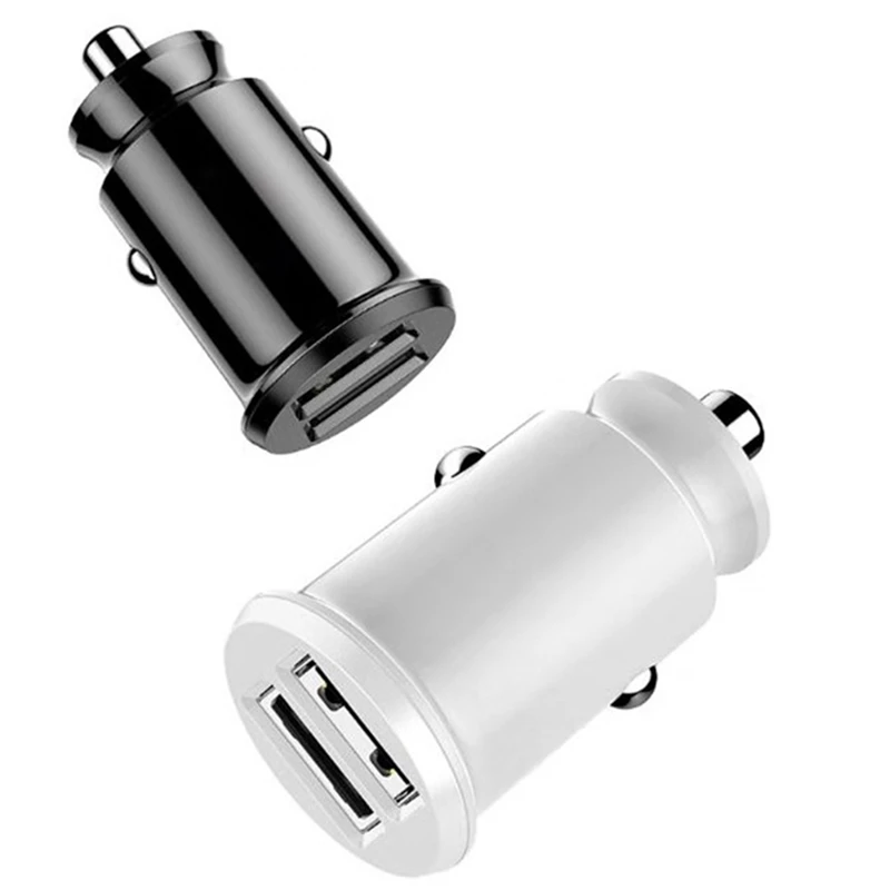 Автомобильное мини зарядное устройство с двумя USB портами для телефона 5 В 3 1 А