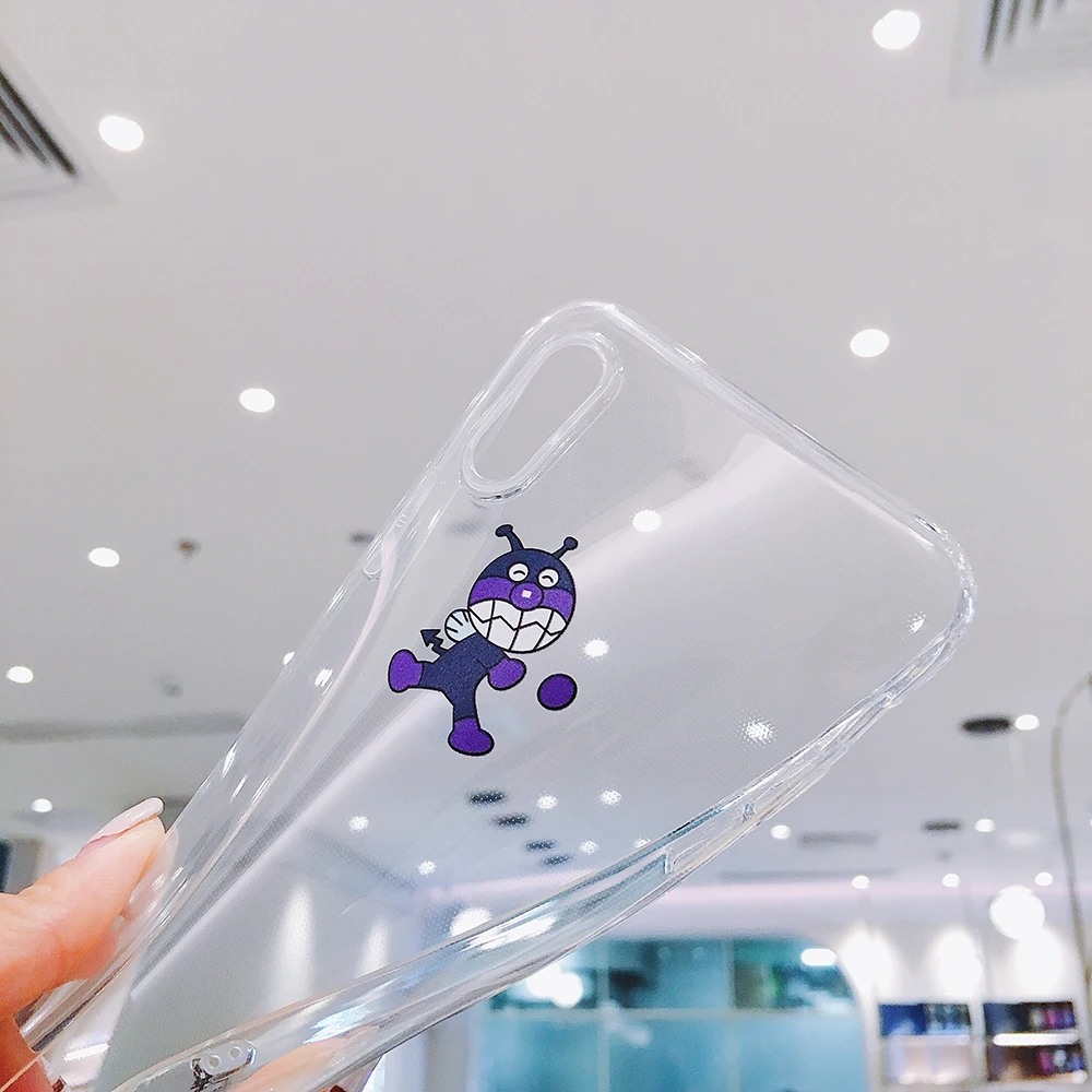 Модный классический Anpanman из мультфильма Простой Прозрачный чехол для iphone 8 7 6 6s Plus