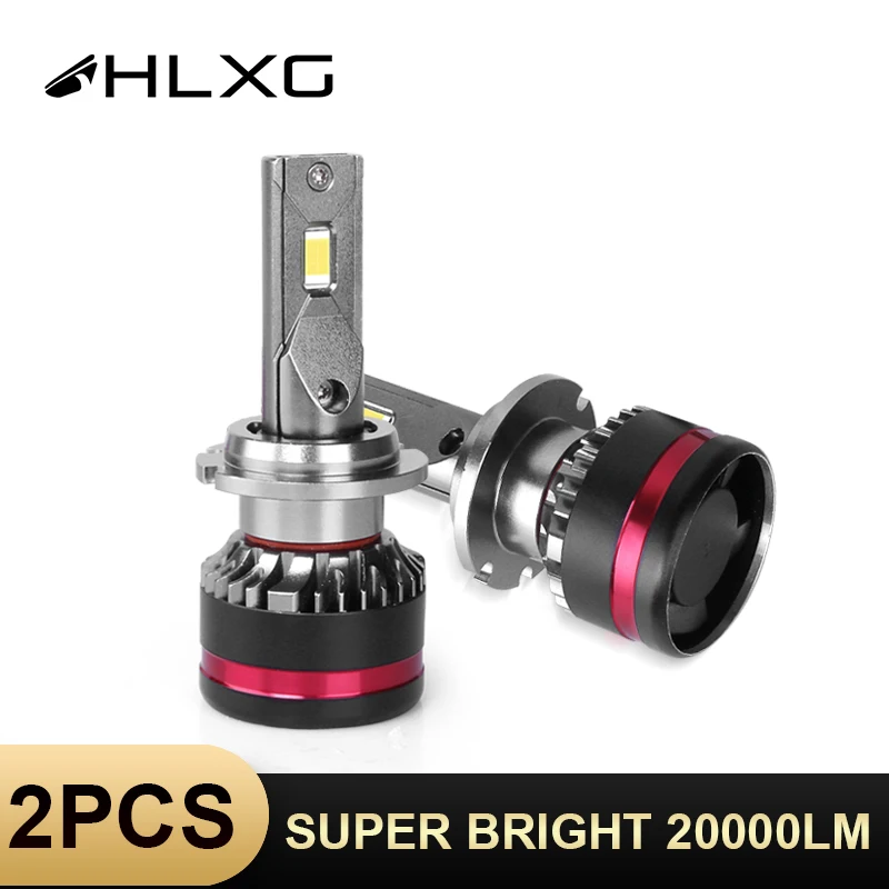 HLXG h7 светодиодный мини фонарь H11 противотуманная фара 20000LM 6000K мотоцикла CSP H8 H9 D4S D2S
