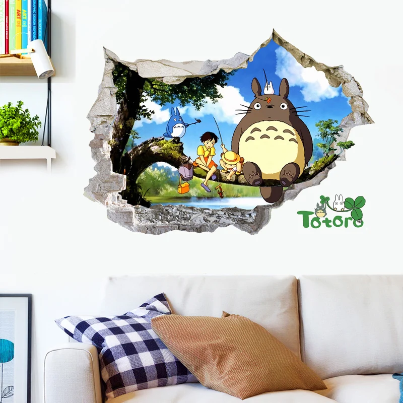 Мультяшные игры тематическая Настенная Наклейка TOTORO настенная наклейка 9 стилей
