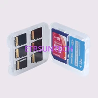 1000pcslot new 8 in 1 white plastic case box for tf micro sd memory card for sdhc tf ms protector holder high quality