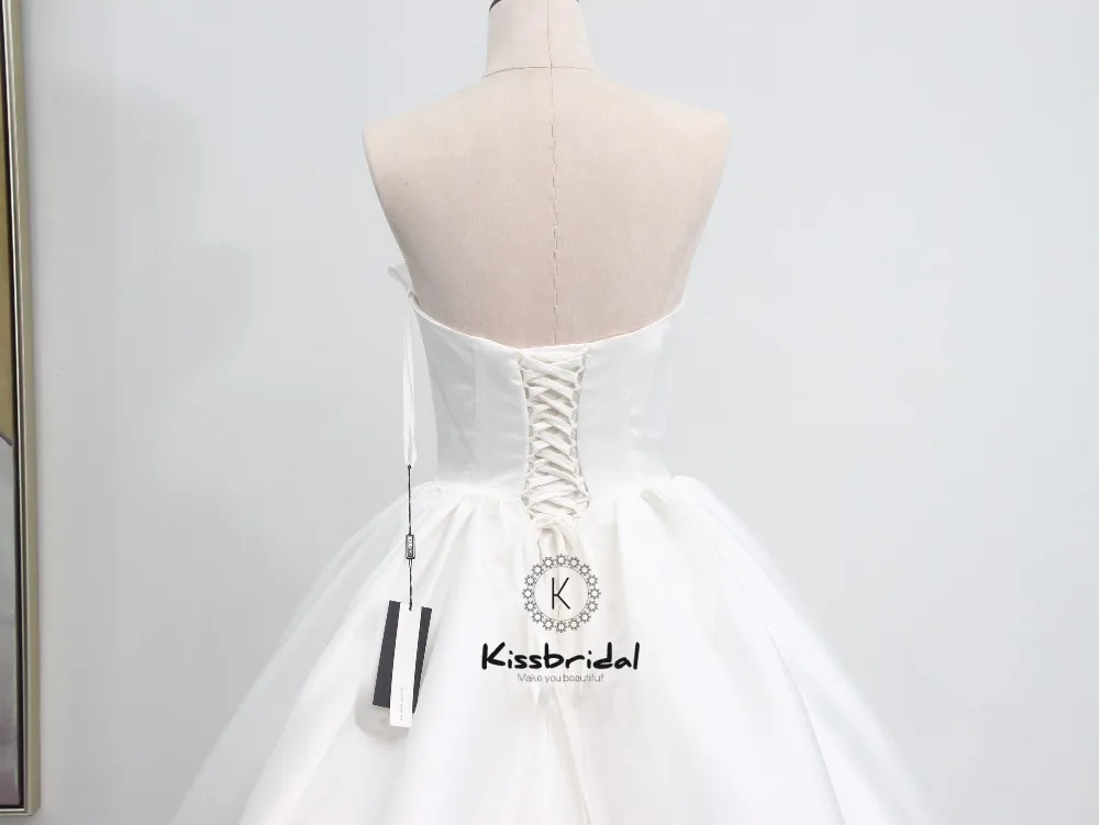 Простое Элегантное свадебное платье трапециевидной формы 2018 корсет с длинным