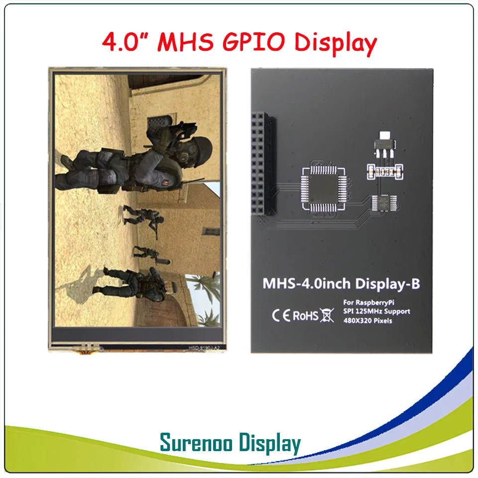 3,2/3,5/4,0 дюйма MHS TFT GPIO ЖК-дисплей модуль Экран Дисплей с сенсорным Панель Поддержка 125 МГц SPI вход для Raspberry Pi