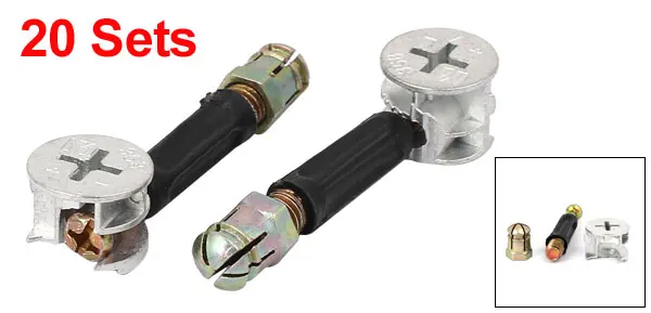 Мебель кабинет крепежный винт блокировки Cam Дюбеля Пластик предварительно