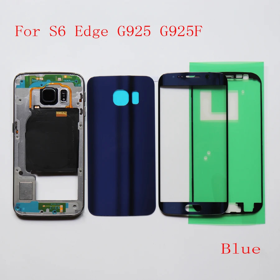 Передняя Сенсорная панель из стекла задняя крышка для Samsung Galaxy S6 Edge G925 | Мобильные