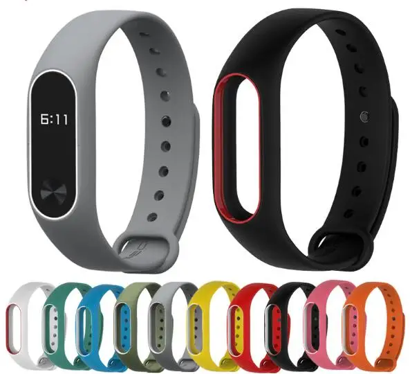 2018 сменный ремешок для Xiaomi mi Band 2 силиконовые браслеты цветной умный Браслет Xio |
