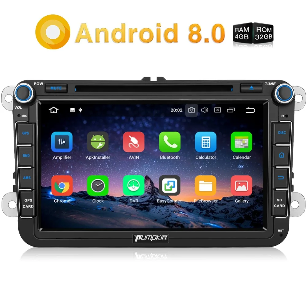 Pumpkin 2 Din 8 дюймов Android 0 автомобильный Радио dvd плеер GPS навигация для VW/Skoda/Seat/Golf Car DVR