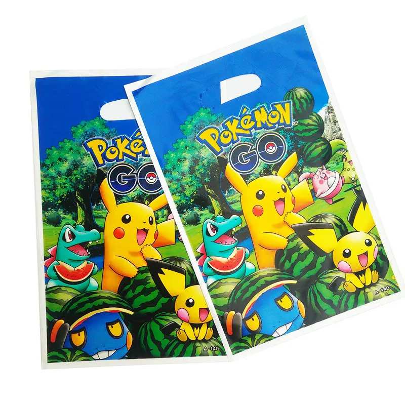 10/20 шт 16 5*25 см Пластиковый Подарочный мешок динозавр PIKACHU Prince Loot для детей мальчик