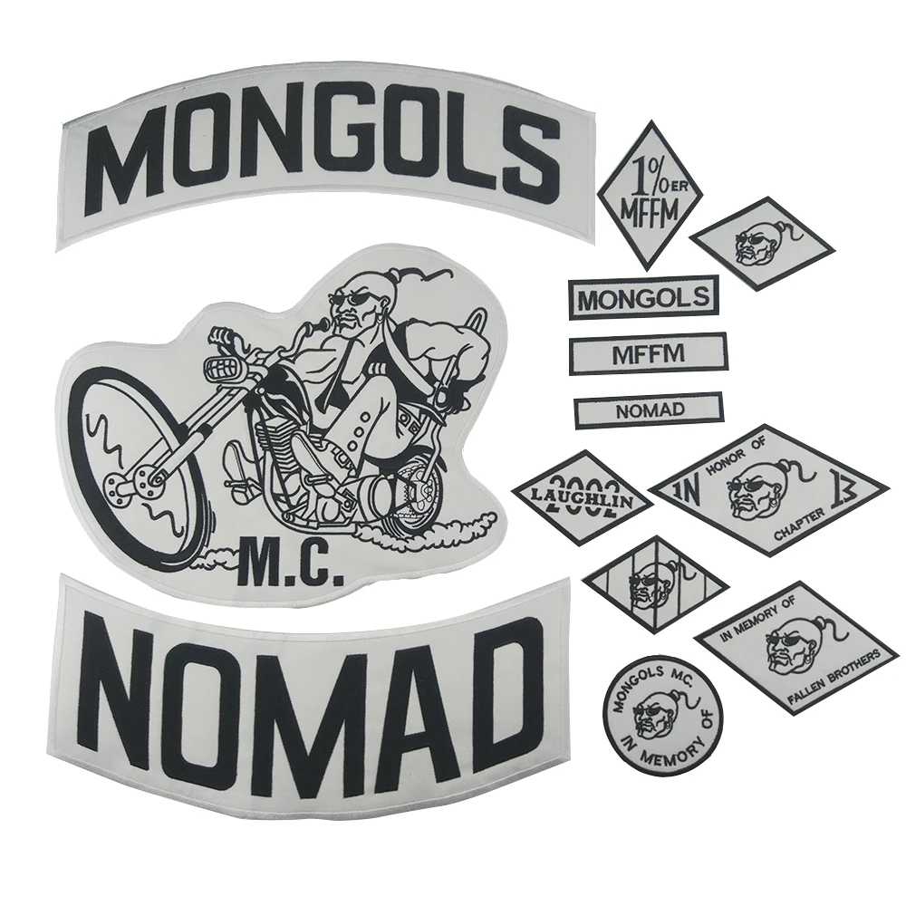 Набор патчей для байкеров mongools набор Значки мотоциклистов с аппликацией
