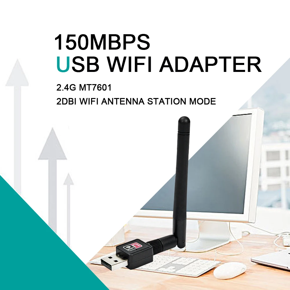 TEROW беспроводная Wi Fi сетевая карта 150 м USB 2 0 802 11 b/g/n LAN антенна адаптер с антенной