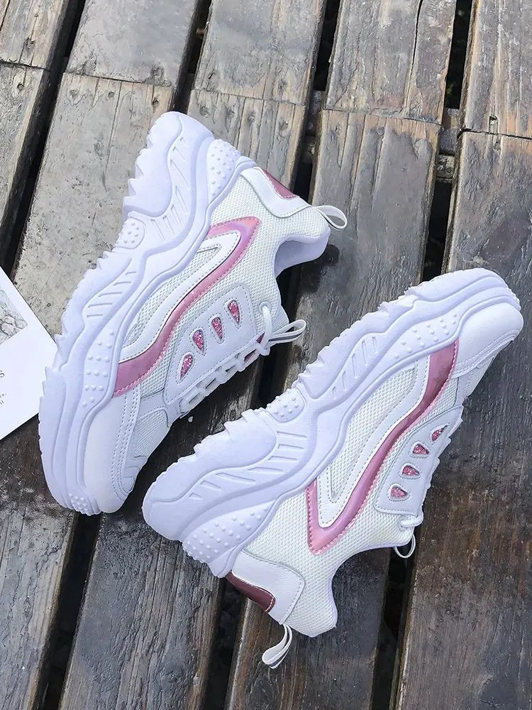 Mhysa Women Sneakers Fashion Casual Shoes Woman Comfortable Breathable Mesh Flats Female Platform vulcanized shoes T1092