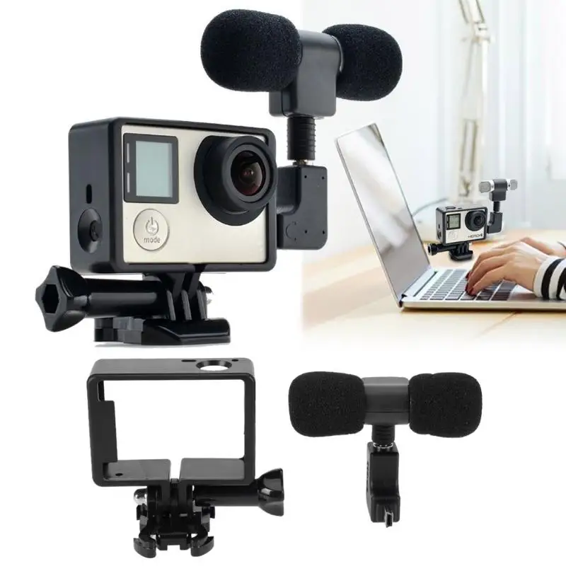 Мини микрофон ALLOYSEED 3 5 мм Спортивная экшн камера аксессуары для GoPro Hero 3/3 +/4 с