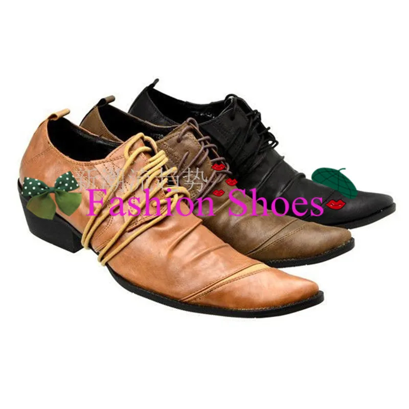 Зашнуровать Реальные Кожаные Ботинки Партии Свадебные Туфли Старинные