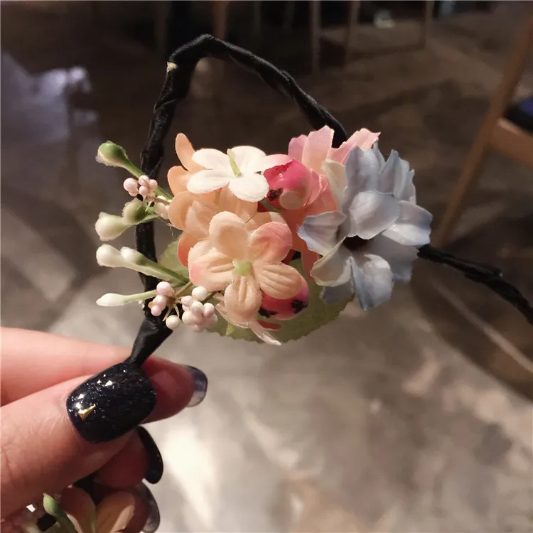 FUNNYBUNNY светодиодный Сияющие мерцающие цветы кошка животные уши повязка мигающий для волос аксессуары