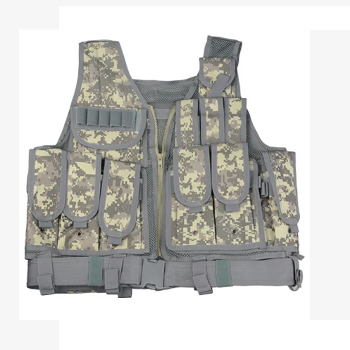 Полицейский тактический жилет Камуфляжный Жилет Molle военный бронежилет Охотник армейский спецназ Molle жилеты - Цвет: ACU