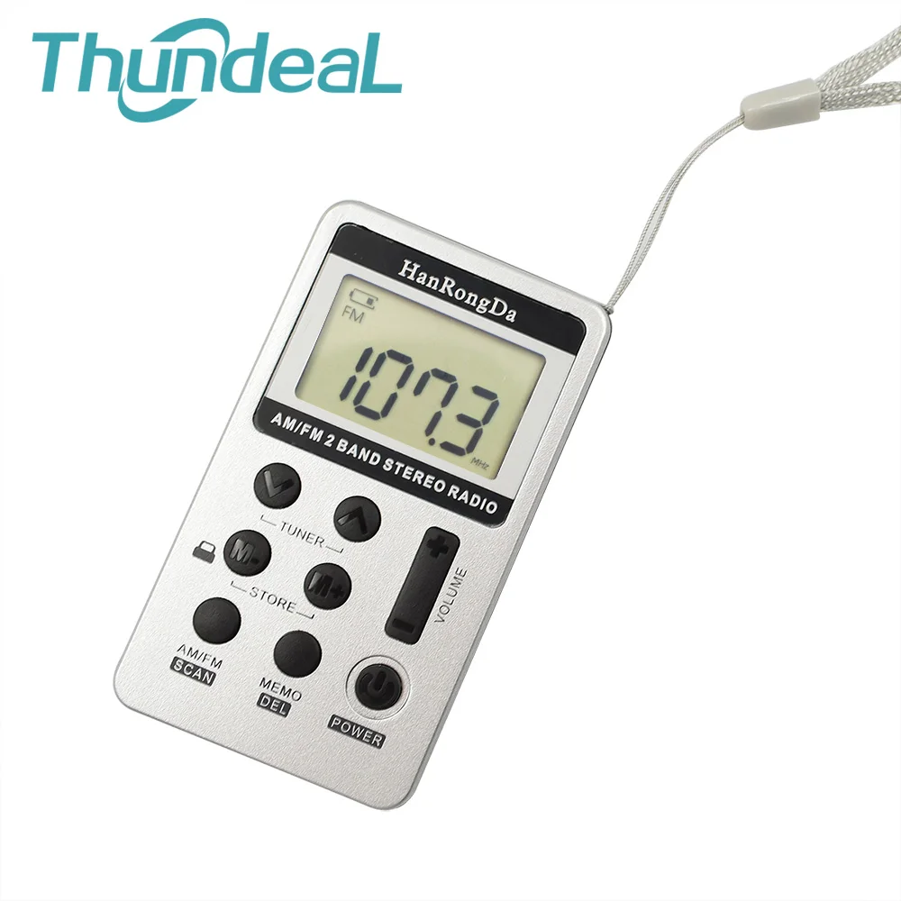 ThundeaL портативный Радио Стерео Наушники радио рекордер FM/AM 1 5 &quotЖК цифровой мини