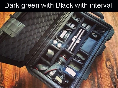 Dark green interval Большой защитный чехол с колесами, коробка для фотографического оборудования, защитная коробка для инструментов, чехол для костюма, защитная коробка для оборудования, коробка для инструментов - Цвет: Dark green interval